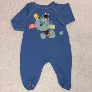 Taggies Blue Lion Footie One Piece cotton 0/3m